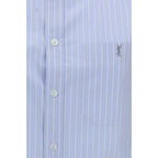 Saint Laurent Blue Cotton Pattern Shirt