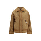 Ermanno Scervino Brown Leather Bomber
