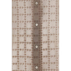 Brunello Cucinelli Beige Silk Pattern Shirt