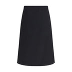 Fendi Black Wool Oves Aries Midi Skirt