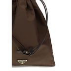 Prada Brown Polyamide Clutch Bag