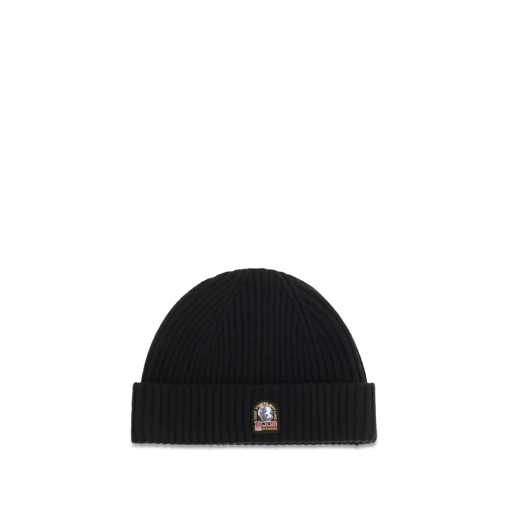 Parajumpers Black Wool Oves Aries Beanie Parajumpers