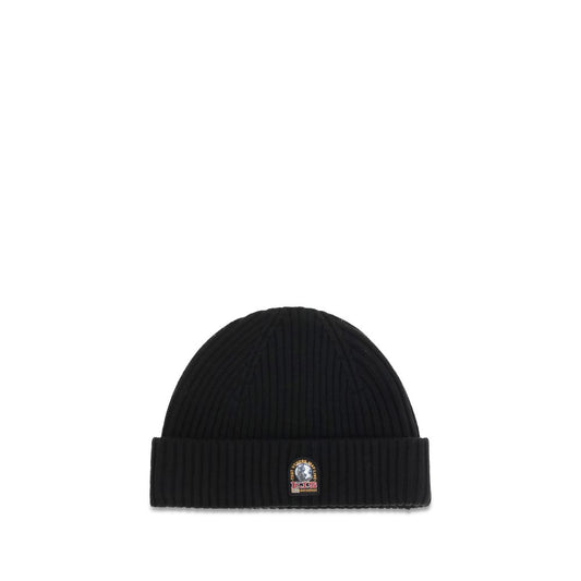 Parajumpers Black Wool Oves Aries Beanie Parajumpers