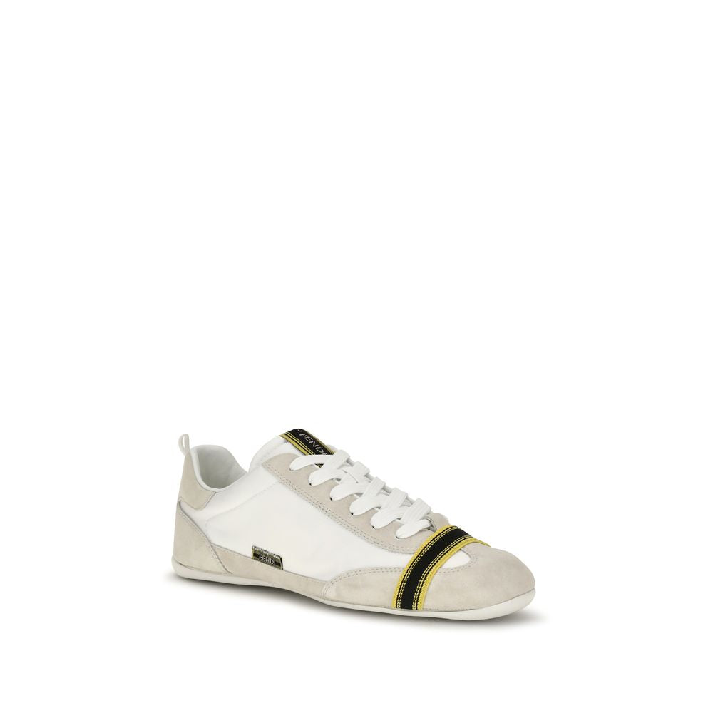 Fendi Gray Fabric Athletic Sneakers Fendi