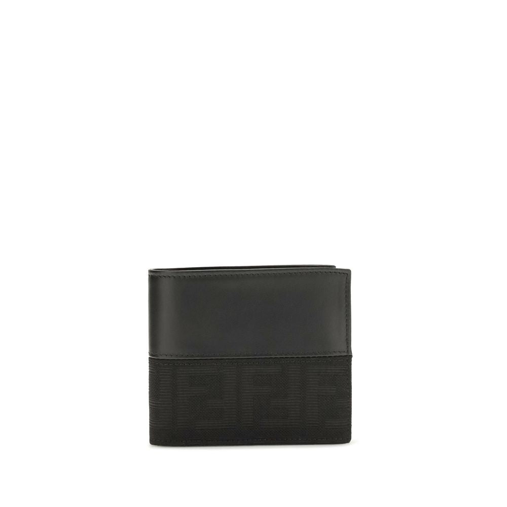 Fendi Black Calf Leather Bos Taurus Wallet Fendi