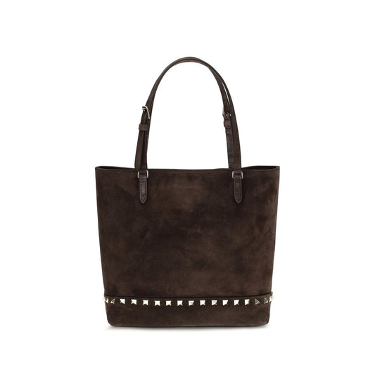 Valentino Garavani Brown Calf Leather Bos Taurus Shoulder Bag Valentino Garavani