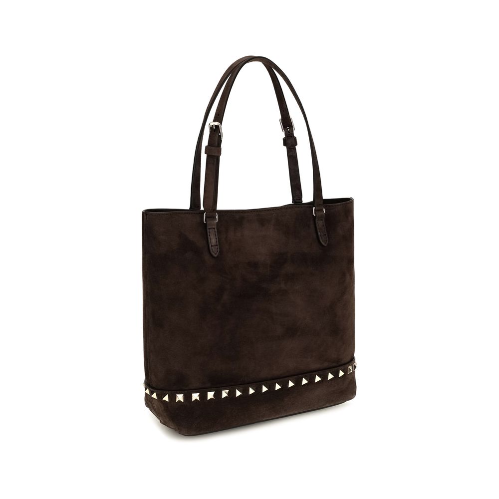 Valentino Garavani Brown Calf Leather Bos Taurus Shoulder Bag Valentino Garavani