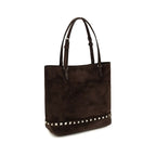 Valentino Garavani Brown Calf Leather Bos Taurus Shoulder Bag Valentino Garavani