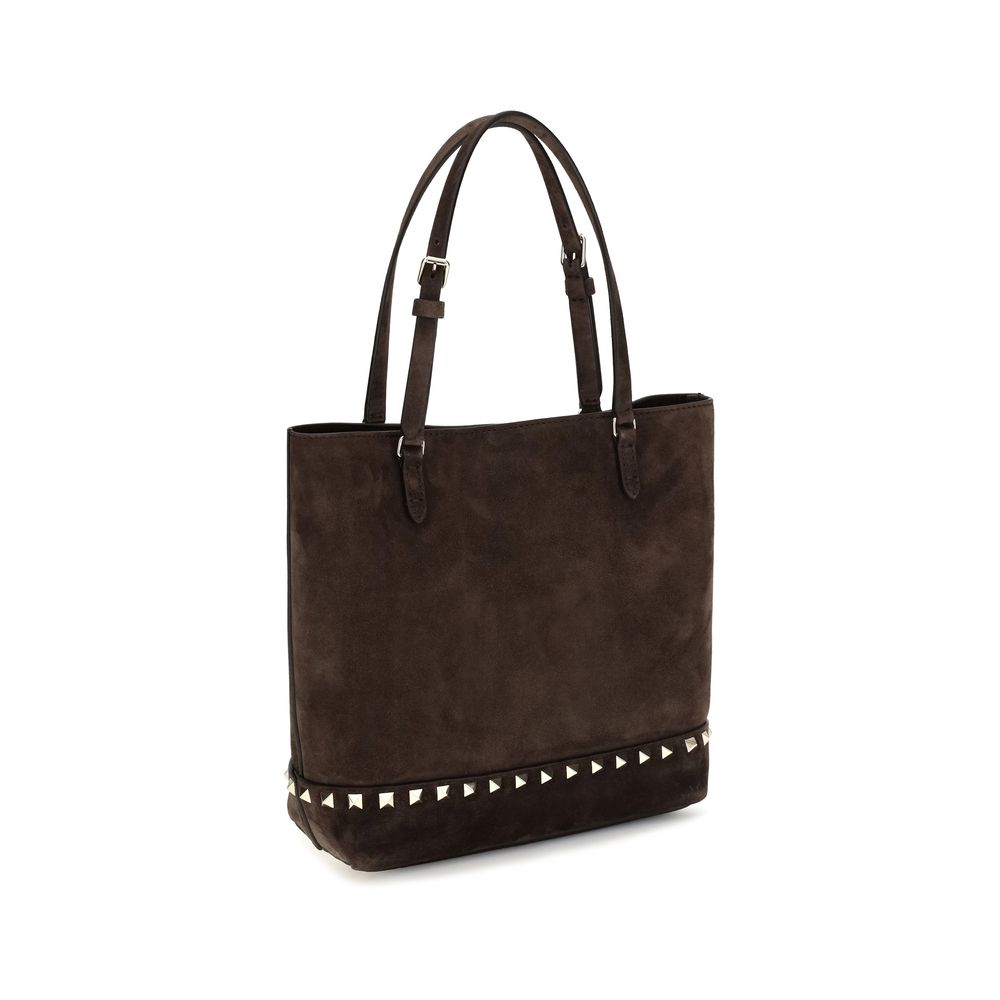 Valentino Garavani Brown Calf Leather Bos Taurus Shoulder Bag Valentino Garavani