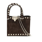 Valentino Garavani Brown Calf Leather Bos Taurus Handbag Valentino Garavani