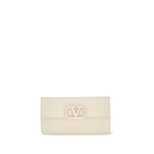 Valentino Garavani White Calf Leather Bos Taurus Wallet Valentino Garavani