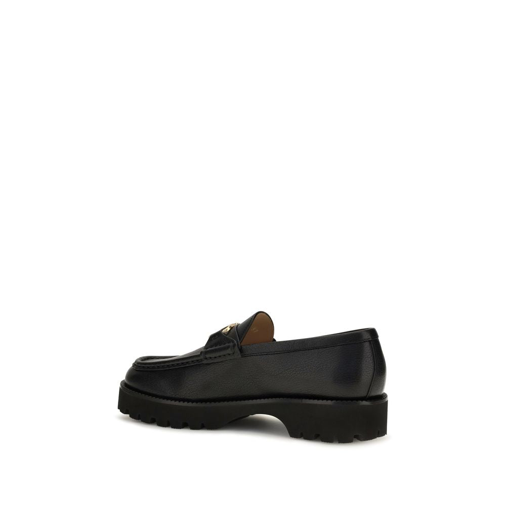 Valentino Garavani Black Goatskin Platform Loafers Valentino Garavani