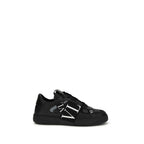 Valentino Garavani Black Calf Leather Bos Taurus Athletic Sneakers Valentino Garavani
