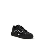 Valentino Garavani Black Calf Leather Bos Taurus Athletic Sneakers Valentino Garavani