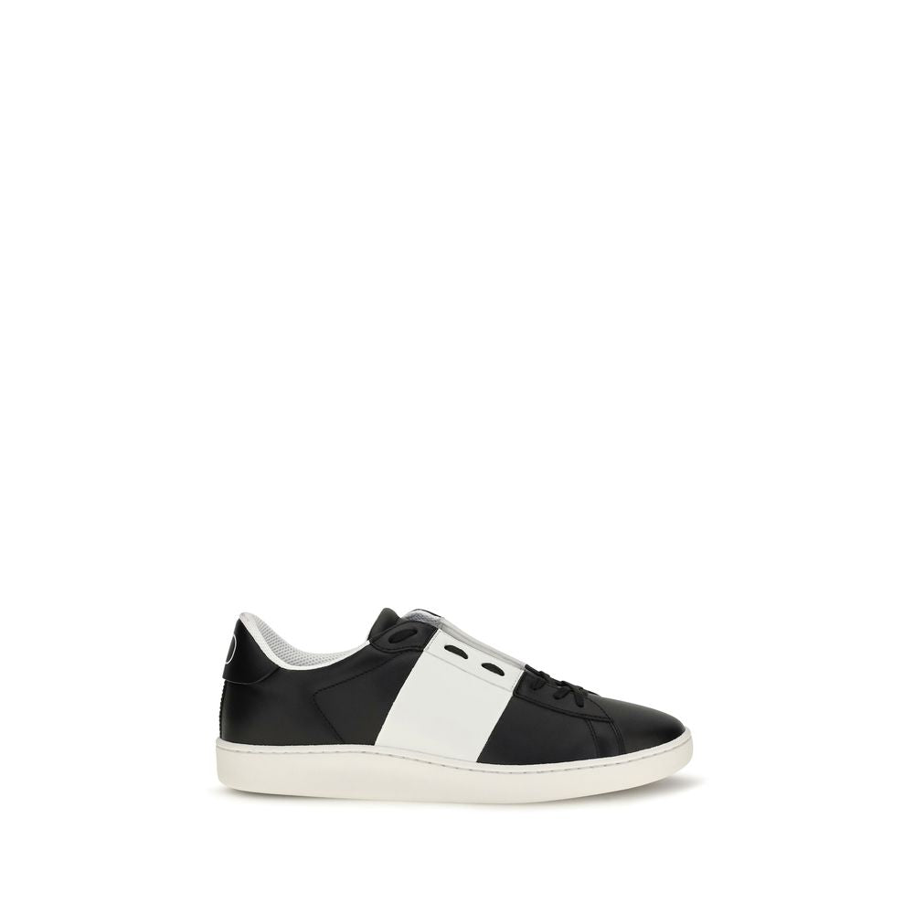 Valentino Garavani Black Calf Leather Bos Taurus Sneakers Valentino Garavani