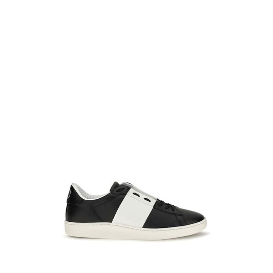 Valentino Garavani Black Calf Leather Bos Taurus Sneakers Valentino Garavani