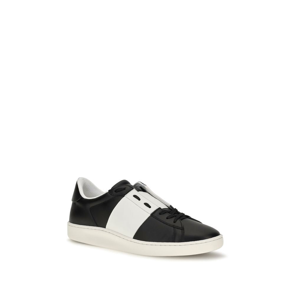 Valentino Garavani Black Calf Leather Bos Taurus Sneakers Valentino Garavani