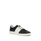 Valentino Garavani Black Calf Leather Bos Taurus Sneakers Valentino Garavani