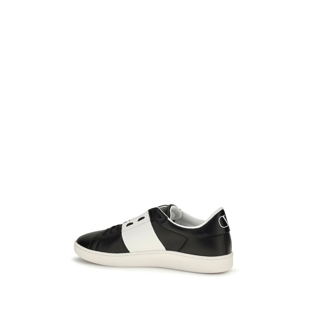 Valentino Garavani Black Calf Leather Bos Taurus Sneakers Valentino Garavani