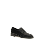 The Row Black Calf Leather Bos Taurus Slip-On Loafers