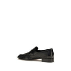 The Row Black Calf Leather Bos Taurus Slip-On Loafers