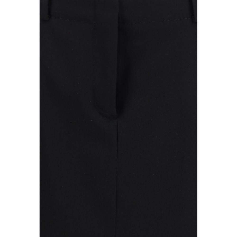 Fendi Black Wool Oves Aries Midi Skirt Fendi