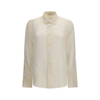 Fendi Beige Silk Pattern Shirt Fendi