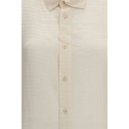 Fendi Beige Silk Pattern Shirt Fendi