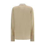 Fendi Beige Silk Dress Shirt Fendi