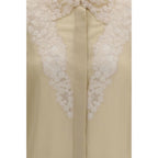 Fendi Beige Silk Dress Shirt Fendi