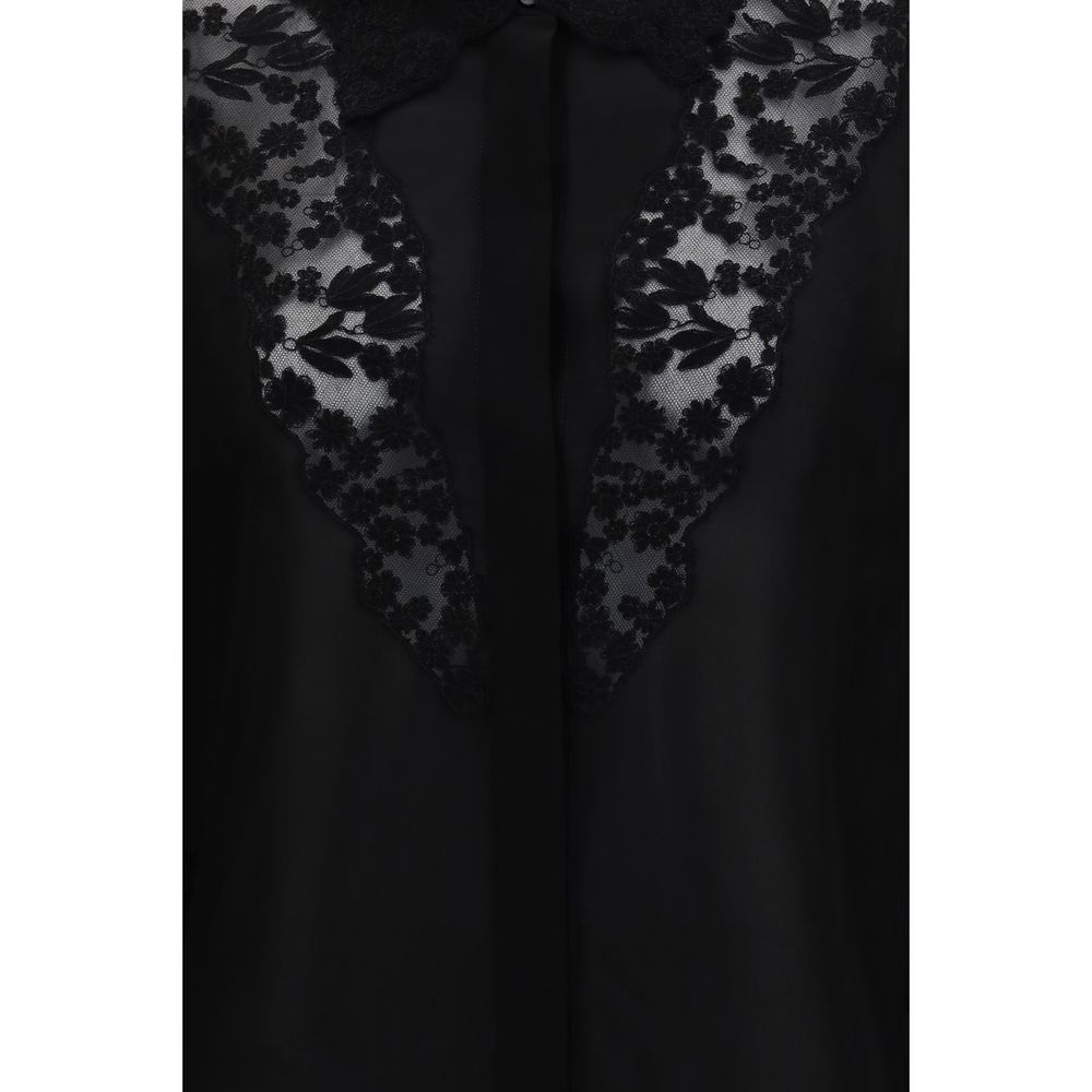 Fendi Black Silk Blouse Fendi