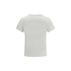 Fendi white cotton T-shirt with classic design, featuring the brand logo on the front and short sleeves.