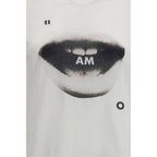 Fendi white cotton T-shirt with logo detail, casual fit, short sleeves, and classic crew neckline.