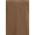 Brunello Cucinelli Brown Silk Sleeveles T-Shirt Brunello Cucinelli