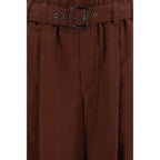Brunello Cucinelli Brown Cotton Casual Pants Brunello Cucinelli