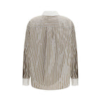 Brunello Cucinelli Beige Cotton Pattern Shirt Brunello Cucinelli