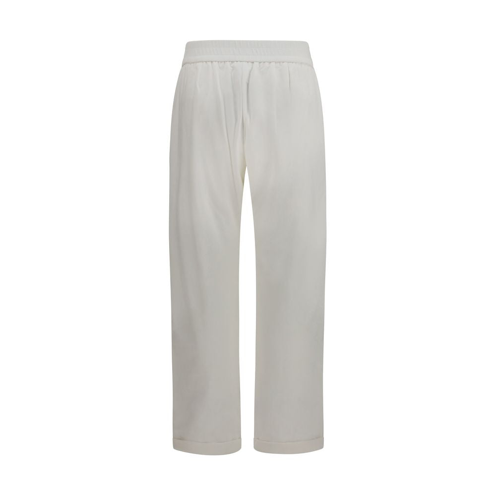 Brunello Cucinelli White Cotton Athletic Pants Brunello Cucinelli