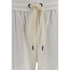 Brunello Cucinelli White Cotton Athletic Pants Brunello Cucinelli