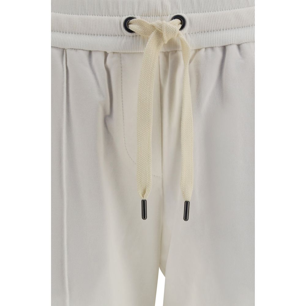 Brunello Cucinelli White Cotton Athletic Pants Brunello Cucinelli