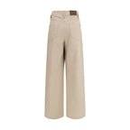 Brunello Cucinelli Beige Cotton Casual Pants