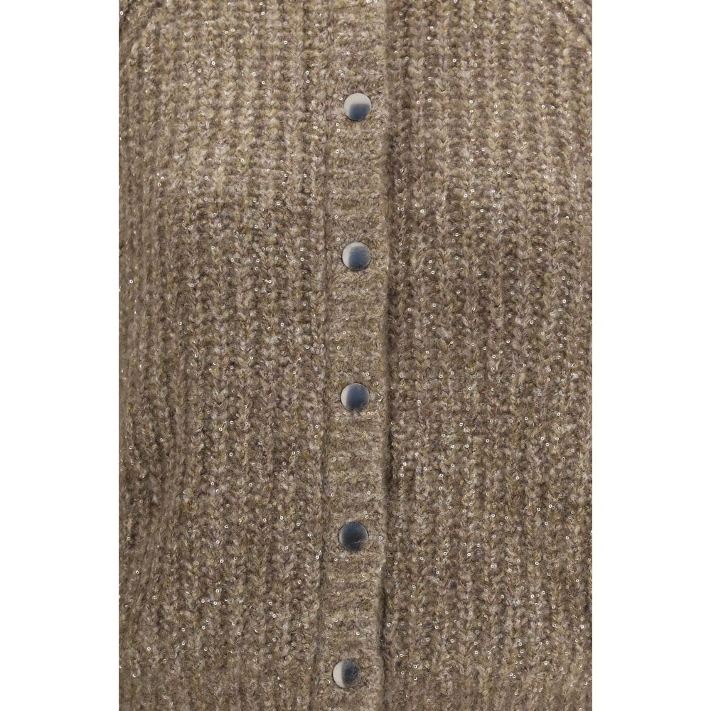 Brunello Cucinelli Brown Cashmere Cardigan Brunello Cucinelli