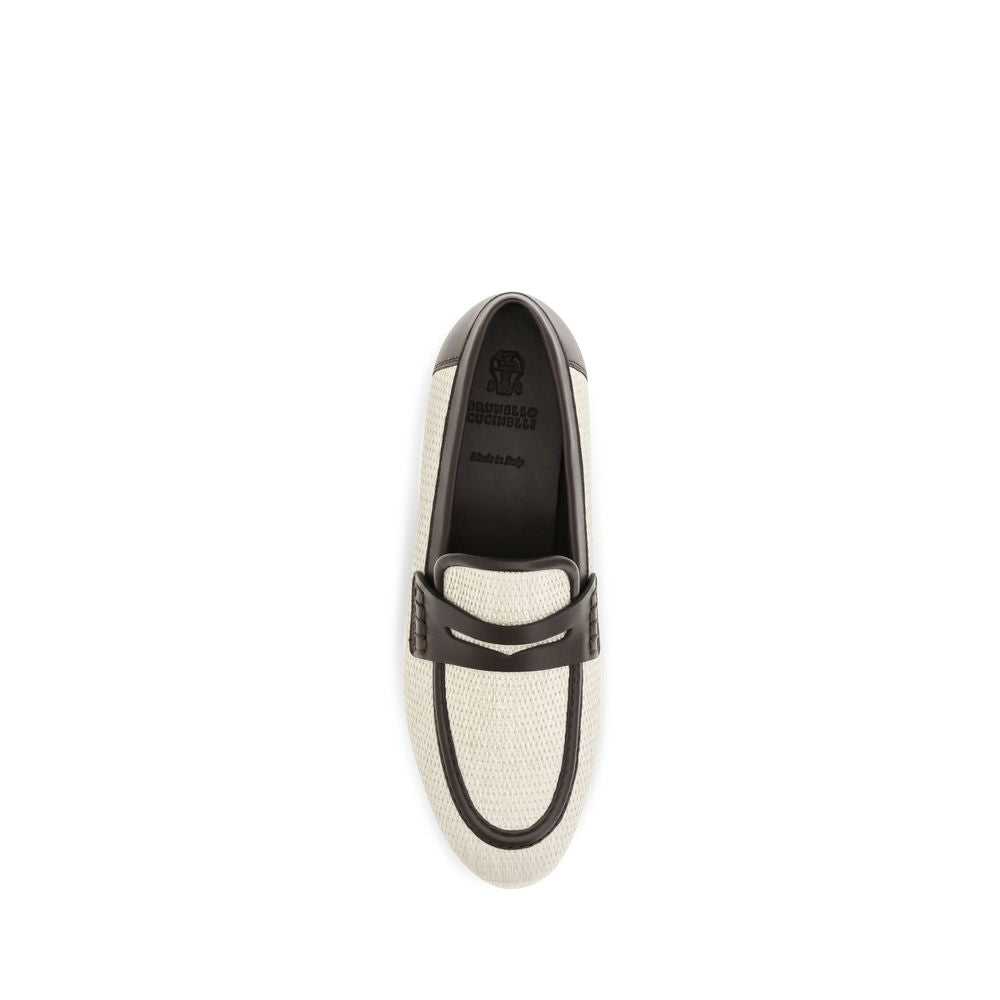 Brunello Cucinelli Beige Polyamide Slip-On Loafers Brunello Cucinelli