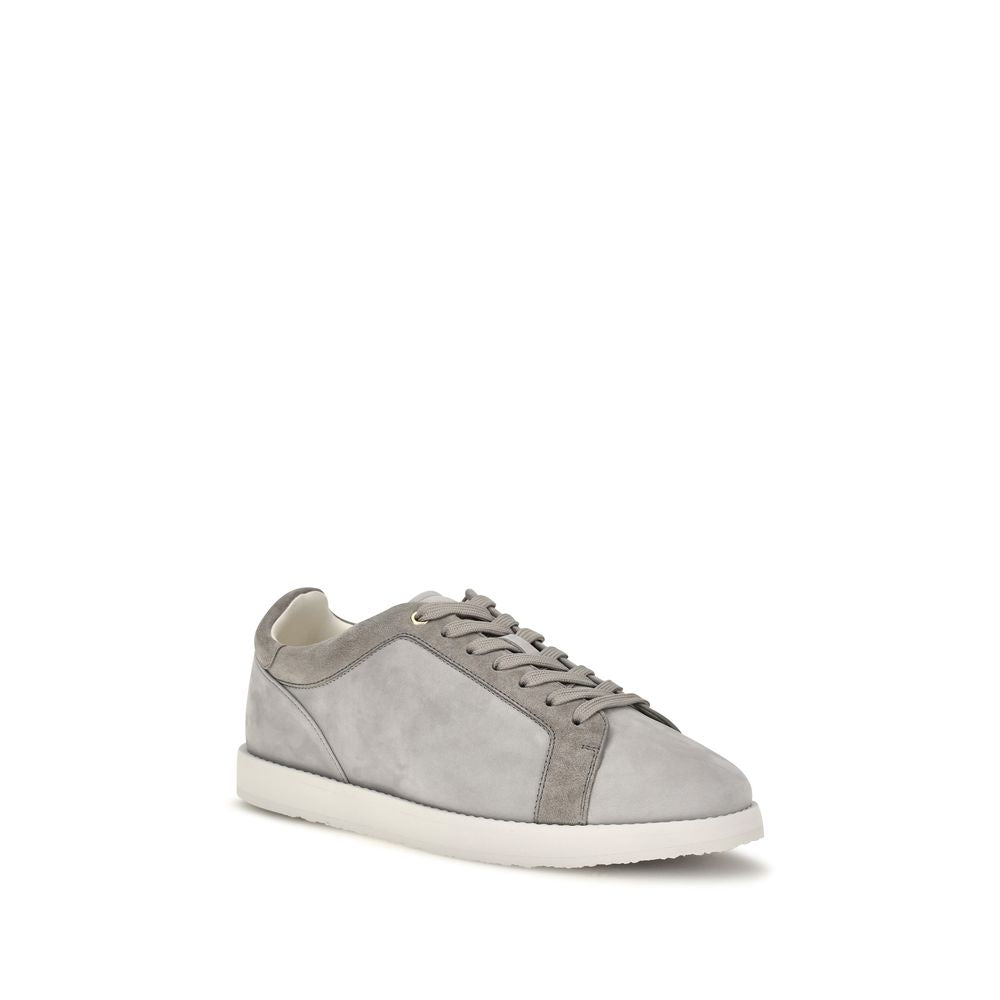 Brunello Cucinelli Gray Suede Leather Low Top Sneakers - Eljoys Fashion 