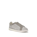 Brunello Cucinelli Gray Suede Leather Low Top Sneakers - Eljoys Fashion 