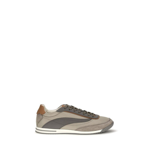 Brunello Cucinelli Beige Suede Leather Low Top Sneakers Brunello Cucinelli