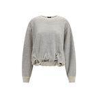 R13 Gray Cotton Sweatshirt