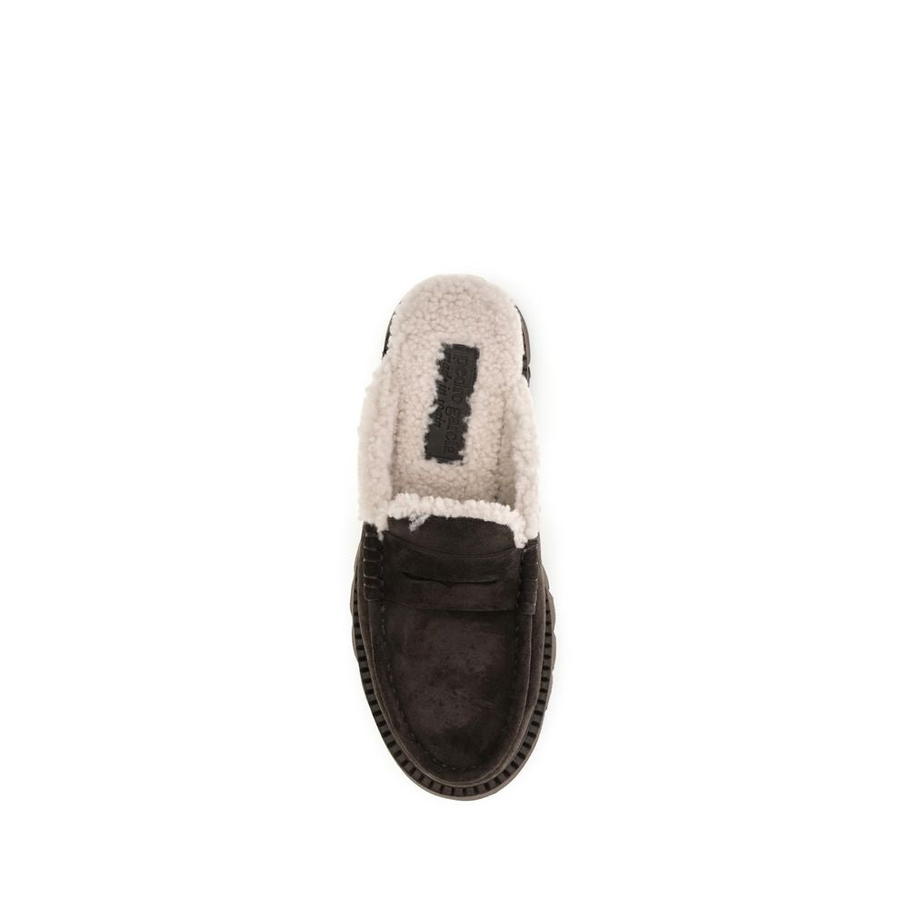 Pedro García Brown Calf Leather Bos Taurus Mules Pedro García