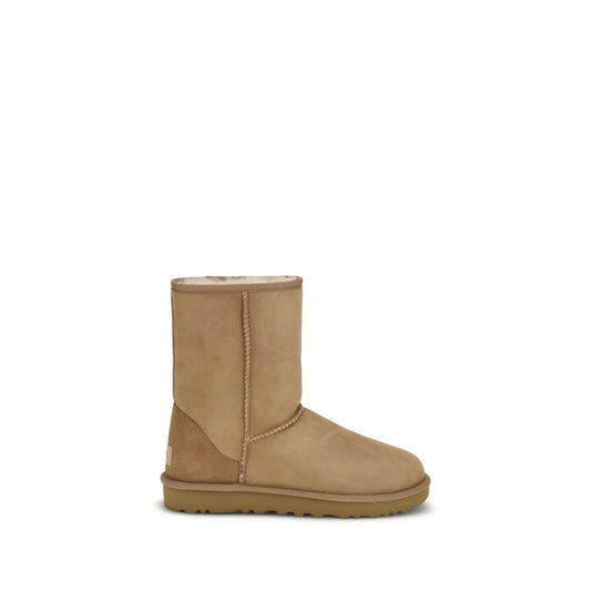 UGG Beige Suede Leather Flat Boots UGG