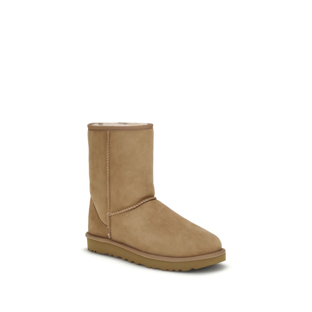 UGG Beige Suede Leather Flat Boots UGG