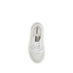 Fendi White Calf Leather Bos Taurus Athletic Sneakers